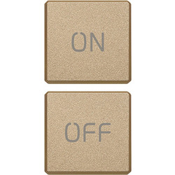 Δύο Πλήκτρα Flat Σύμβολα ON/OFF Oro Satinato Eikon