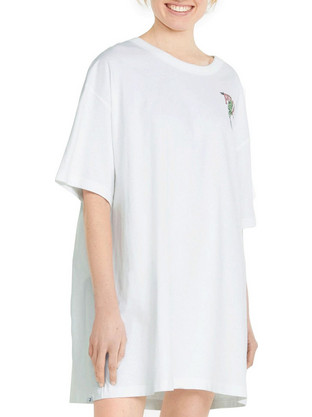 Puma Downtown Graphic Tee Mini Καλοκαιρινό Καθημερινό Φόρεμα Λευκό 533591-02