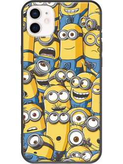 Θήκη Minions iPhone 12 mini Black TPU (Μαύρη Σιλικόνη)