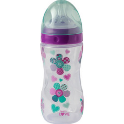 That's Love Πλαστικό Μπιμπερό με Θηλή Σιλικόνης 2m+ Flowers Purple 330ml