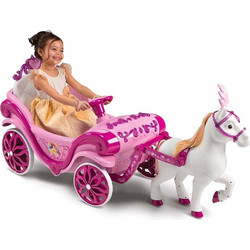 Huffy Disney Princess Carriage Ηλεκτροκίνητο Παιδικό Αυτοκίνητο Μονοθέσιο 6V Ροζ