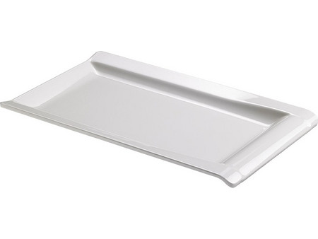 Leone Πιάτο Ρηχό Μελαμίνης Ορθογώνιο Λευκό 27x44cm T8144