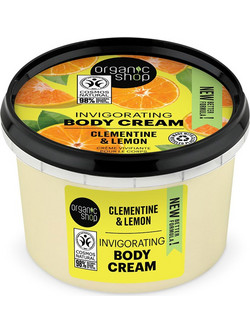 Natura Siberica Organic Shop Clementine & Lemon Invigorating Ενυδατική Κρέμα Σώματος 250ml