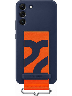 Samsung Silicone Cover With Strap Navy Blue (Samsung Galaxy S22 Plus 5G)