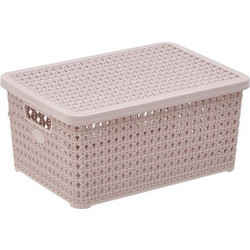 Inart Κουτί Αποθήκευσης PL Ροζ 34x24x16cm 10lt