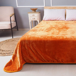Κουβέρτα βελούδινη μονή 160x220cm deluxe Joli 1800gr Πορτοκαλί
