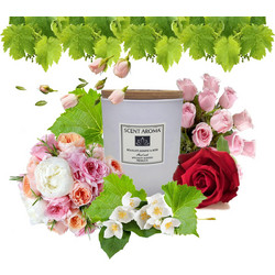 Αρωματικό Κερί Χώρου Σόγιας Bouquet, Honeysuckle & Jasmine Rose (Μπουκέτο, Αγιόκλημαμα, Γιασεμί με Τριαντάφυλλο)175gr / 39 Ώρες Καύσης