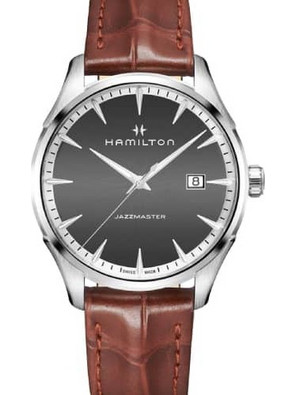 Hamilton Jazzmaster Ανδρικό Ρολόι με Καφέ Δερμάτινο Λουράκι H32451581