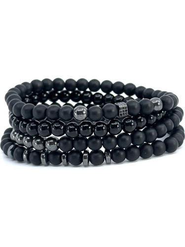 Legend - LGD-Br-2032 - Black Stone - Βραχιόλι - black