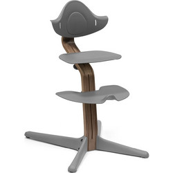 Stokke Nomi Walnut Καρεκλάκι Φαγητού με Ροδάκια Γκρι