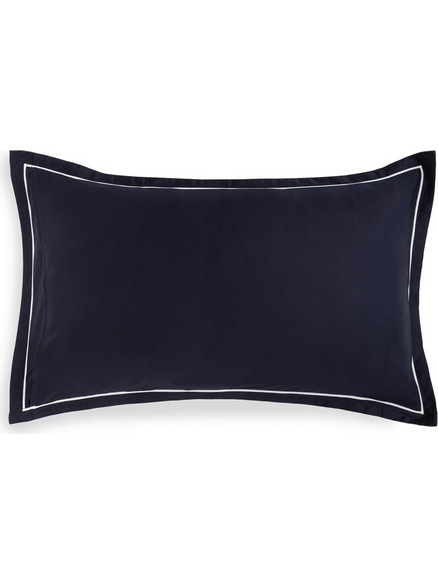 Tommy Hilfiger Μαξιλαροθήκη Arthur 2 Navy Blue Oxford 1τμχ 50Χ80εκ. 100% Satin Cotton