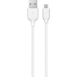 TTEC Regular USB 2.0 to micro USB Cable Λευκό 1.2m