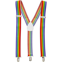 PRIDE SUSPENDERS WITH LGBT FLAG