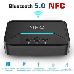 Bluetooth Receiver Andowl Q-T92 NFC v5.0 Μαύρο