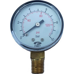 Μανόμετρο κάθετο Φ50 1/4 Ίντσας 10 bar