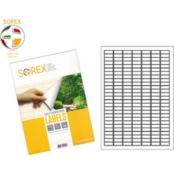 Sorex Ετικέτες Γενικής Χρήσης 25.4x10mm Λευκές 100 Φύλλα