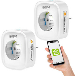 Gosund SP1-H Μονή Εξωτερική Πρίζα Ρεύματος Wi-Fi Λευκή 2 τμχ