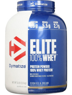 Dymatize Elite 100% Whey Cookies & Cream Πρωτεΐνη Ορού Γάλακτος Γράμμωσης Χωρίς Γλουτένη 2.1kg