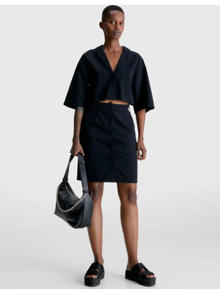 Calvin Klein Mini Φόρεμα για Γάμο / Βάπτιση Σεμιζιέ Μαύρο J20J221133-BEH