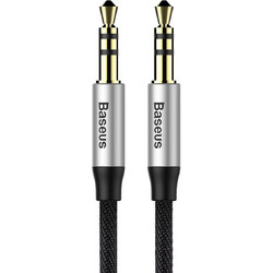 Baseus Yiven M30 stereo audio cable AUX 3.5 mm male mini jack 1.5 m silver-black (CAM30-CS1)