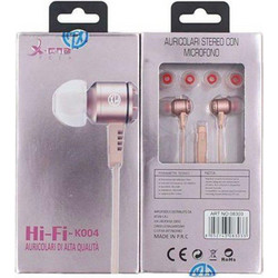 X-ONE K004 Handsfree In-Ear 3.5mm Pink Gold