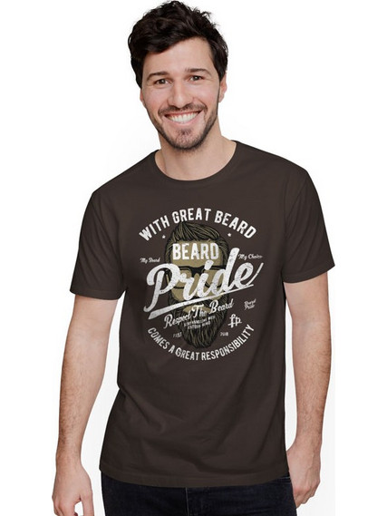 BEARD PRIDE (Κοντομάνικο Ανδρικό / Unisex) - Dark grey
