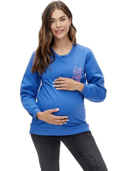 Φούτερ εγκυμοσύνης θηλασμού electric blue 20017350 Mamalicious
