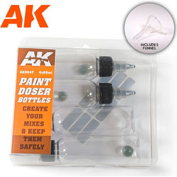 4 PAINT DOSER BOTTLES 60ml - Άδεια Μπουκάλια Αναμείξεως και Φύλαξης Χρωμάτων 60ml (4 τεμ)