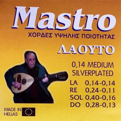 Mastro Σετ 8 Χορδές Λαούτου Silver Plated Copper 14-28" Medium Tension 3/4