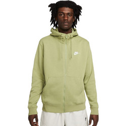 Nike Sportswear Club Ανδρική Ζακέτα Fleece με Κουκούλα και Φερμουάρ Πράσινη Mint BV2648-334
