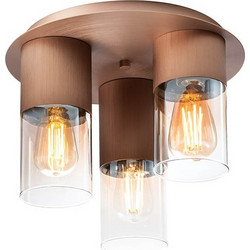 ΦΩΤΙΣΤΙΚΟ ΟΡΟΦΗΣ E27 3x13W led max SATIN COPPER/CHAMPAGNE SHADOW IWI 01-2018 REDO 6421681083528