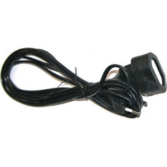 Προέκταση με φις διπολικό οβάλ καλώδιο 2x0.75mm 3m μαύρο χρώμα - 15-207531