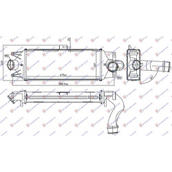 Ψυγειο Intercooler 2.8 Td 09- (475x192x65) Iveco Daily 07-11 - 086706210