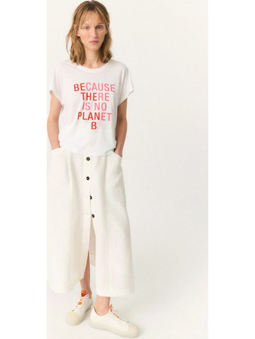 Γυναικεία ECOALF rialf t-shirt μπλούζα- λευκό (GATSRIOTS1272WS22 000- WHITE)