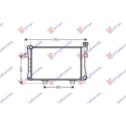 Ψυγειο Νερου 1.7ι (62.5x32x3.2)ΣΩΛ.ΜΗΧ. Lada Niva 87-09 - 445006300