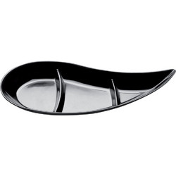 Πλαστικό πιατάκι - μπωλάκι VIRGOLA PS 120mm μαύρο