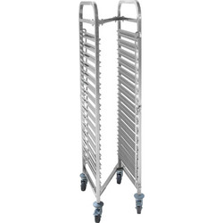 Kαρότσι συλλογής στοιβαζόμενο, 15 σερβίτσιων δίσκων GN1/1 ανοξείδωτο, HENDI