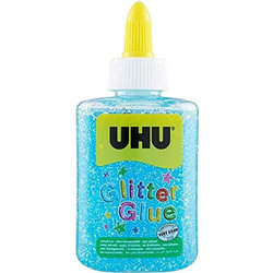 UHU GLITTER GLUE ΜΠΟΥΚΑΛΙ 90gr ΜΠΛΕ