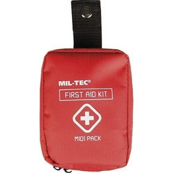 Mil-Tec Φαρμακείο Αυτοκινήτου Τσαντάκι Midi Red με Εξοπλισμό Κατάλληλο για Πρώτες Βοήθειες