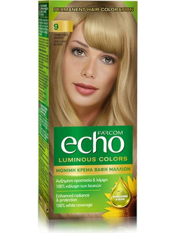 Farcom Echo 9 Ξανθό Πολύ Ανοιχτό Μόνιμη Βαφή Μαλλιών 60ml