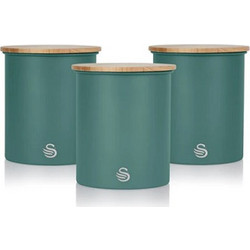 Swan Set of 3 Canisters - Γκρι