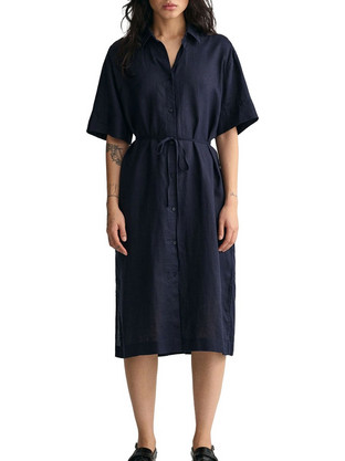 Gant Midi Καλοκαιρινό Καθημερινό Φόρεμα Navy Μπλε 3GW4503244-433