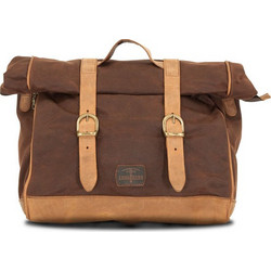 Longride, 'Old Chopper' waxed cotton saddlebag. Marron Brown