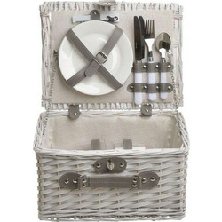 Inart Natural Καλάθι Πικ Νικ 33x27x18εκ. σε Μπεζ χρώμαΚωδικός: 35180031
