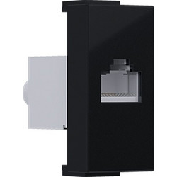 Acaelec Modys Πρίζα Δικτύου με Θωράκιση RJ45 CAT6 IP20 Μαύρο Ματ (10101312329)