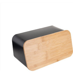 Estia Ψωμιέρα με Καπάκι από Bamboo σε Μαύρο Χρώμα 34.5x19x17cmΚωδικός: 38445564
