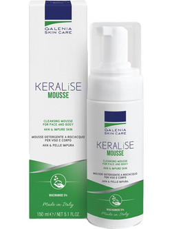 Galenia Keralise Mousse Acne Αφρός Καθαρισμού Προσώπου για Ακμή 150ml