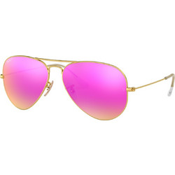 Ray-Ban RB3025 112/1Q Ανδρικά Γυαλιά Ηλίου Aviator Μεταλλικά Χρυσά με Ροζ Polarized Φακό