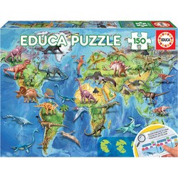 Παιδικό Puzzle Educa Dinosaurs World Map 150 Κομμάτια