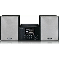 Lenco MC-250 Ηχοσύστημα Hi-Fi 2.0 30W με CD / Digital Media Player και Bluetooth & Wi-Fi Black Silver